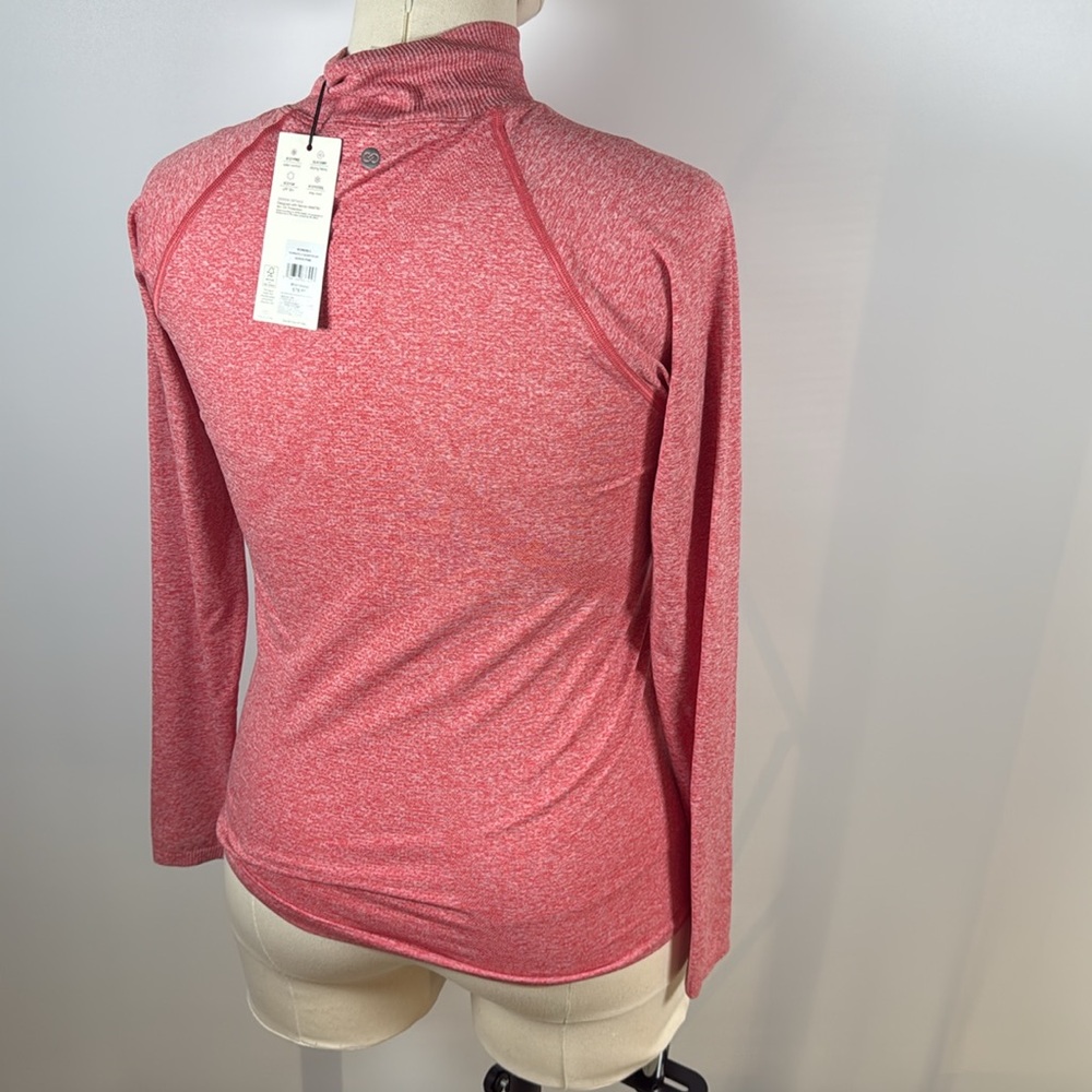 Calia Seamless LS Quarter Zip in Guava Pink size large - Picture 7 of 7